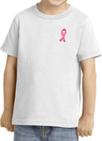 Breast Cancer Embroidered Pink Ribbon Pocket Print Toddler Shirt - Yoga Clothing for You