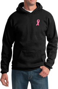 Breast Cancer Hoodie Embroidered Pink Ribbon Pocket Print - Yoga Clothing for You