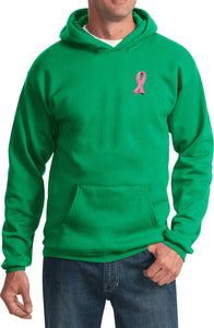 Breast Cancer Hoodie Embroidered Pink Ribbon Pocket Print - Yoga Clothing for You