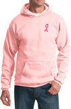 Breast Cancer Hoodie Embroidered Pink Ribbon Pocket Print - Yoga Clothing for You