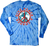 Peace T-shirt Give Peace a Chance Long Sleeve Tie Dye - Yoga Clothing for You