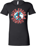 Ladies Peace T-shirt Give Peace a Chance Longer Length Tee - Yoga Clothing for You