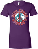 Ladies Peace T-shirt Give Peace a Chance Longer Length Tee - Yoga Clothing for You