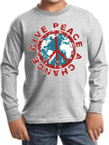 Kids Peace T-shirt Give Peace a Chance Youth Long Sleeve - Yoga Clothing for You