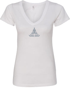 Lotus Pose Ideal V-neck Yoga Tee Shirt - Yoga Clothing for You