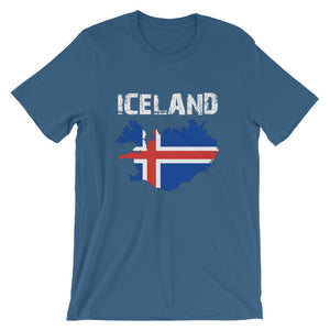 Iceland Flag Short-Sleeve Unisex T-Shirt - Yoga Clothing for You