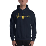 Acoustic Guitar EKG Hoodie Sweatshirt - Yoga Clothing for You