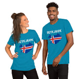 Reykjavik Iceland Flag Unisex T-Shirt - Yoga Clothing for You