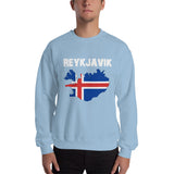 Reykjavik Iceland with Flag Warm Sweatshirt - Yoga Clothing for You