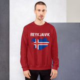 Mens Reykjavik Iceland Flag Sweatshirt - Yoga Clothing for You