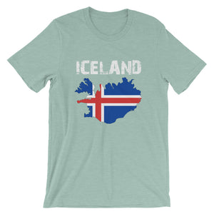 Iceland Flag Short-Sleeve Unisex T-Shirt - Yoga Clothing for You