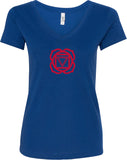 Muladhara Chakra Ideal V-neck Yoga Tee Shirt - Yoga Clothing for You