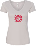 Muladhara Chakra Ideal V-neck Yoga Tee Shirt - Yoga Clothing for You