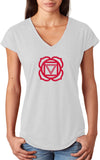 Muladhara Chakra Triblend V-neck Yoga Tee Shirt - Yoga Clothing for You