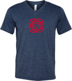 Muladhara Chakra Triblend V-neck Yoga Tee Shirt - Yoga Clothing for You