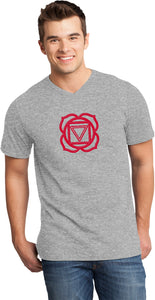 Muladhara Chakra Important V-neck Yoga Tee Shirt - Yoga Clothing for You