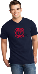 Muladhara Chakra Important V-neck Yoga Tee Shirt - Yoga Clothing for You