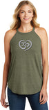 OM Heart Triblend Yoga Rocker Tank Top - Yoga Clothing for You