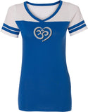 OM Heart Powder Puff Yoga Tee Shirt - Yoga Clothing for You