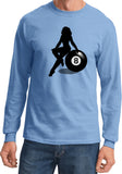 Billiards Pin Up Girl 8 Ball Long Sleeve Shirt - Yoga Clothing for You