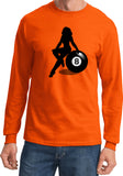 Billiards Pin Up Girl 8 Ball Long Sleeve Shirt - Yoga Clothing for You