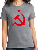 Ladies Soviet Union T-shirt Red Hammer and Sickle Tee - Yoga Clothing for You