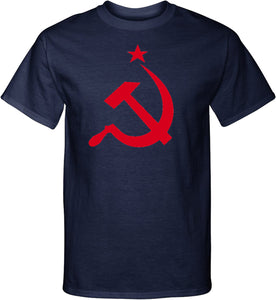 Soviet Union T-shirt Red Hammer and Sickle Tall Tee - Yoga Clothing for You