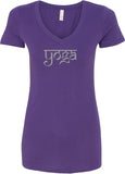 Sanskrit Yoga Text Ideal V-neck Yoga Tee Shirt - Yoga Clothing for You