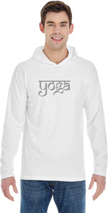 Sanskrit Yoga Text Pigment Hoodie Yoga Tee Shirt - Yoga Clothing for You