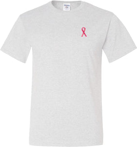 Breast Cancer T-shirt Sequins Ribbon Pocket Print Tall Tee - Yoga Clothing for You