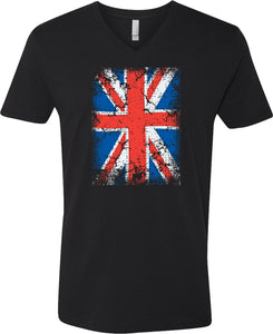 Union Jack T-shirt Flag V-Neck - Yoga Clothing for You