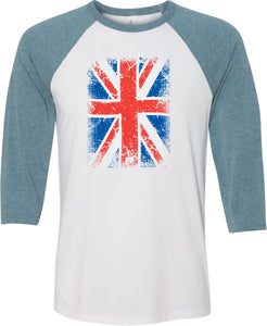 Union Jack T-shirt Flag Raglan Tee - Yoga Clothing for You