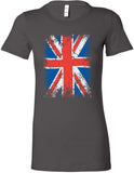 Ladies Union Jack T-shirt Flag Longer Length Tee - Yoga Clothing for You