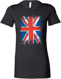 Ladies Union Jack T-shirt Flag Longer Length Tee - Yoga Clothing for You