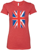 Ladies Union Jack T-shirt Flag Longer Length Tee - Yoga Clothing for You