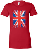 Ladies Union Jack T-shirt Flag Longer Length Tee - Yoga Clothing for You