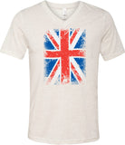 Union Jack T-shirt Flag Tri Blend V-Neck - Yoga Clothing for You