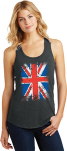 Ladies Union Jack Tank Top Flag Racerback - Yoga Clothing for You