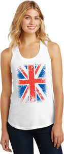 Ladies Union Jack Tank Top Flag Racerback - Yoga Clothing for You