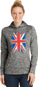 Ladies Union Jack Hoodie Flag Moisture Wicking Hoody - Yoga Clothing for You