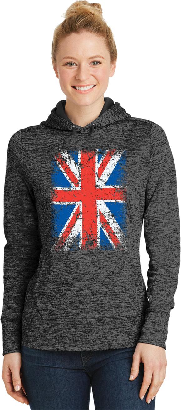 Ladies Union Jack Hoodie Flag Moisture Wicking Hoody - Yoga Clothing for You