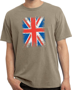 Union Jack T-shirt Flag Pigment Dyed Tee - Yoga Clothing for You