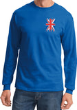 Union Jack Long Sleeve Shirt Pocket Print - Yoga Clothing for You