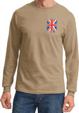 Union Jack Long Sleeve Shirt Pocket Print - Yoga Clothing for You