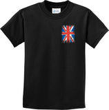 Kids Union Jack T-shirt Pocket Print Youth Tee - Yoga Clothing for You