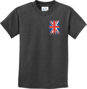 Kids Union Jack T-shirt Pocket Print Youth Tee - Yoga Clothing for You