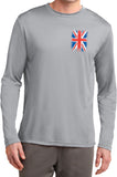 Union Jack T-shirt Flag Pocket Print Dry Wicking Long Sleeve - Yoga Clothing for You