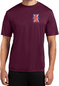 Union Jack T-shirt Flag Pocket Print Dry Wicking Tee - Yoga Clothing for You