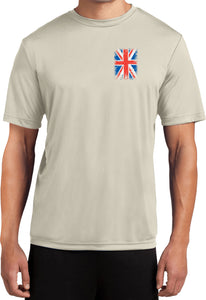 Union Jack T-shirt Flag Pocket Print Dry Wicking Tee - Yoga Clothing for You