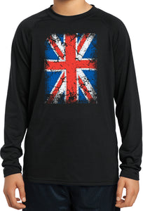 Kids Union Jack T-shirt Flag Youth Dry Wicking Long Sleeve - Yoga Clothing for You